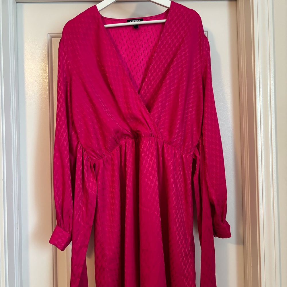 Express Fuchsia Patterned Dress